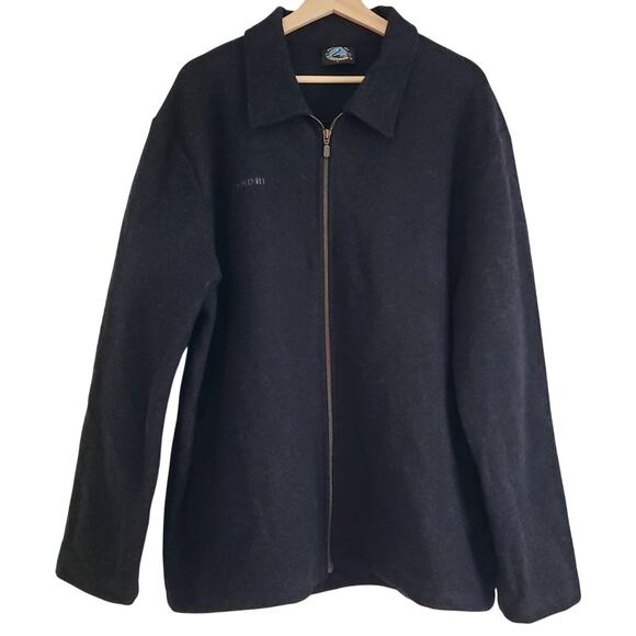 SWANNDRI New Zealand Full Zip Wool Jacket Men's Size Large Dark Gray Unlined - Picture 1 of 16